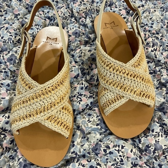 Marc Fisher Ivory Sandals - Picture 1 of 5